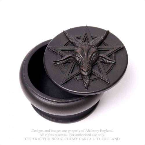 Alchemy Gothic V101 Baphomet Trinket Box - Black