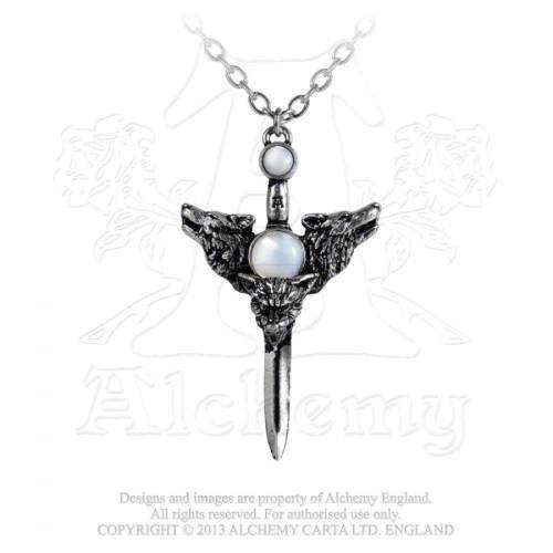 NEW - IN STOCK - Alchemy Gothic P229 Wolverine Moon pendant necklace