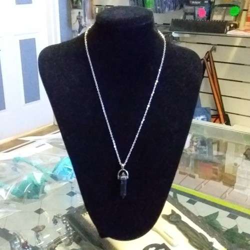 Faux Black `Turquoise` Stone Necklace