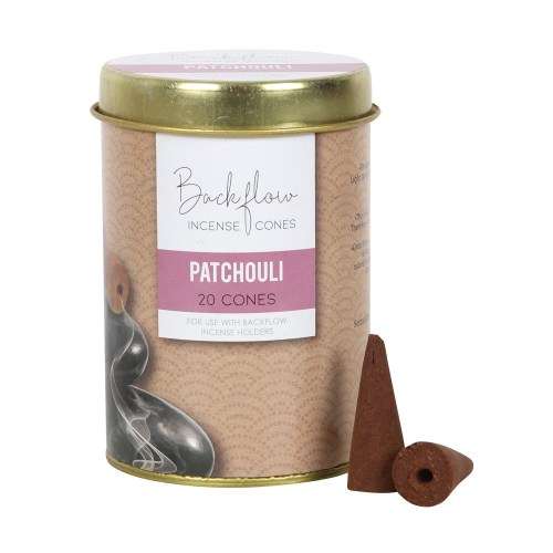 Jumbo Incense Backflow Cones Tin - Patchouli (20)