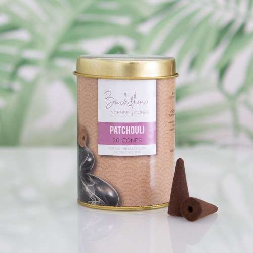 Jumbo Incense Backflow Cones Tin - Patchouli (20)
