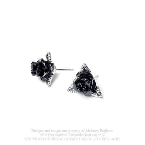 Alchemy Gothic E447 Ring O` Roses Stud Earrings (pair)