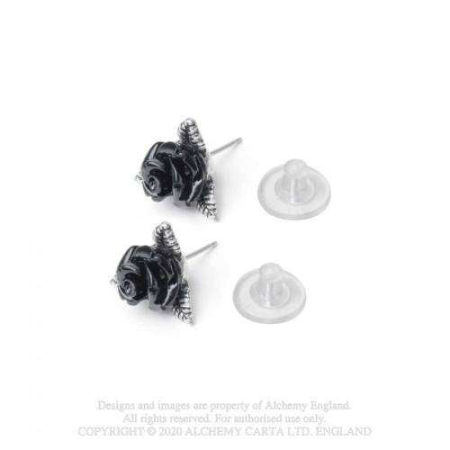 Alchemy Gothic E447 Ring O` Roses Stud Earrings (pair)