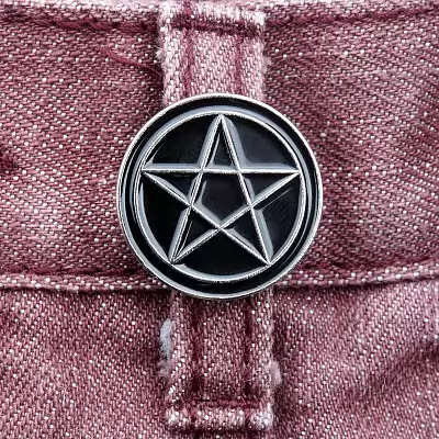 Black Pentacle Enamel Pin