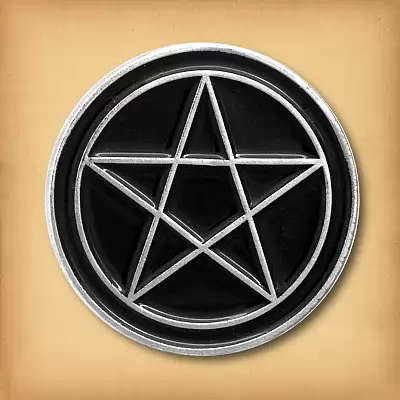 Black Pentacle Enamel Pin