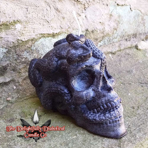 TDDCC Serpent Skull Candle - Crude Black - Unscented