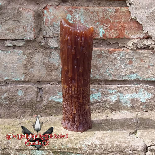 TDDCC Gothic Pillar Candle - Dragon Amber - Unscented