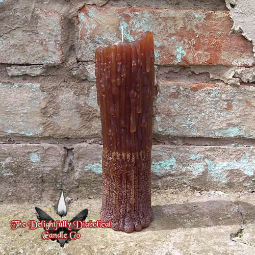 TDDCC Gothic Pillar Candle - Dragon Amber - Unscented
