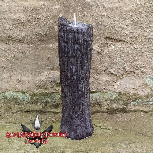 TDDCC Gothic Pillar Candle - Crude Black - Unscented