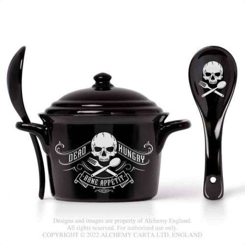 Alchemy Gothic MRB3 Bone Appetit Bowl & Spoon Set