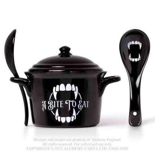 Alchemy Gothic MRB5 A Bite to Eat Bowl & Spoon Set