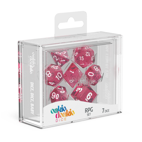 oakie doakie DICE RPG Set Speckled: Pink (7)