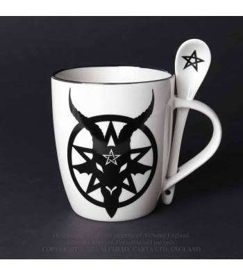 Alchemy Gothic ALMUG23 Baphomet: Mug and Spoon Set