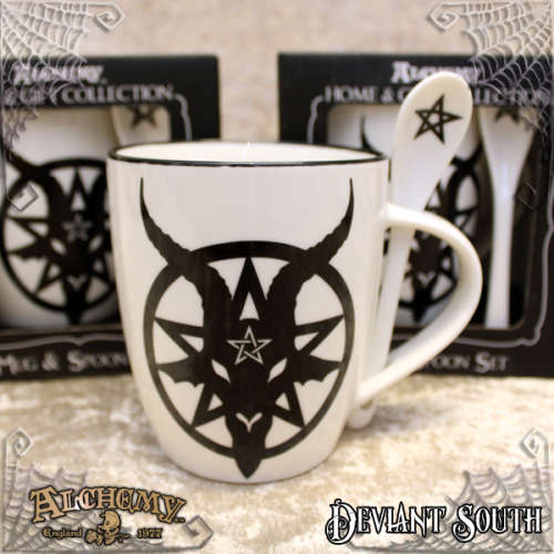Alchemy Gothic ALMUG23 Baphomet: Mug and Spoon Set