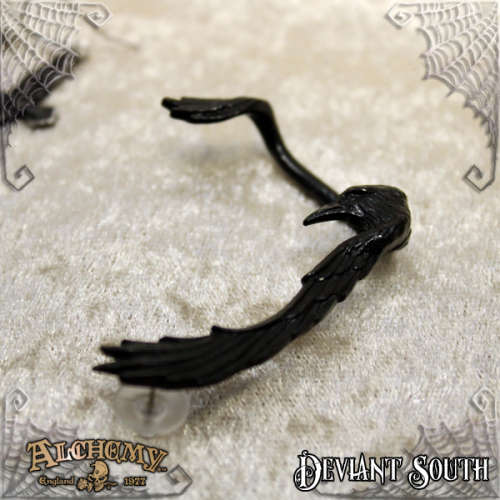 Alchemy Gothic E355 Raven Ear-wing Stud Ear-wrap (left)