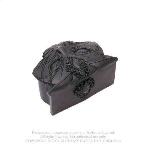 Alchemy Gothic V78B Sacred Cat Trinket Box - Black