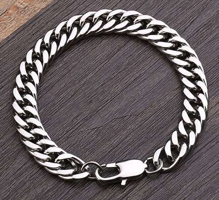 Stainless Steel 8mm W 19cm L Bracelet