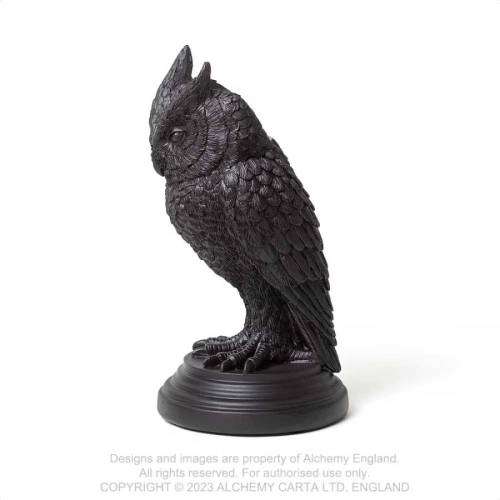 * SHOP SOILED * Alchemy Gothic V116 Owl of Astrontiel -- Owl Candlestick [candle not included]