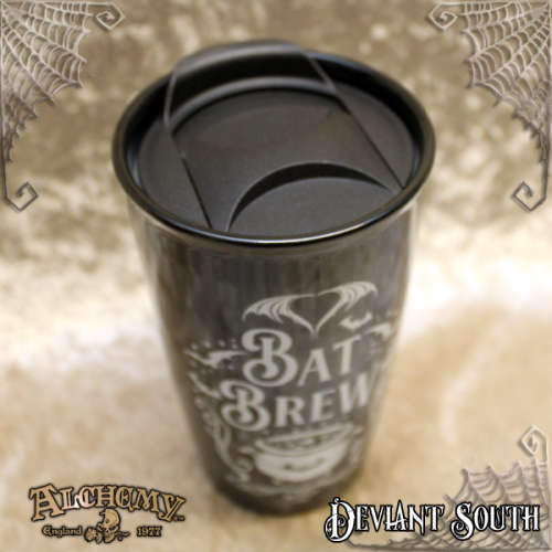 Alchemy Gothic MRDWM6 Bat Brew: Double Walled Mug