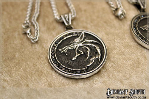 Stainless Steel Wolf Necklace Black, with 3mm 50cm Chain