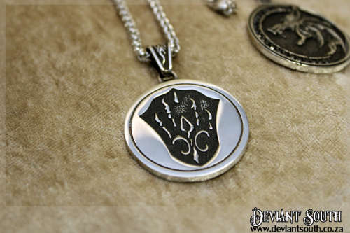 Stainless Steel Wolf Necklace Black, with 3mm 50cm Chain