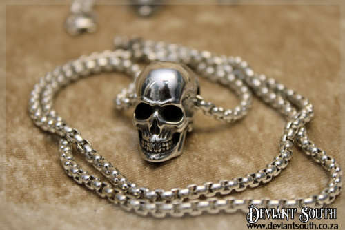 Stainless Steel Skull Pendant with 60cm Stainless Steel Chain