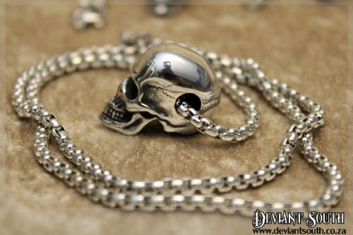 Stainless Steel Skull Pendant with 60cm Stainless Steel Chain