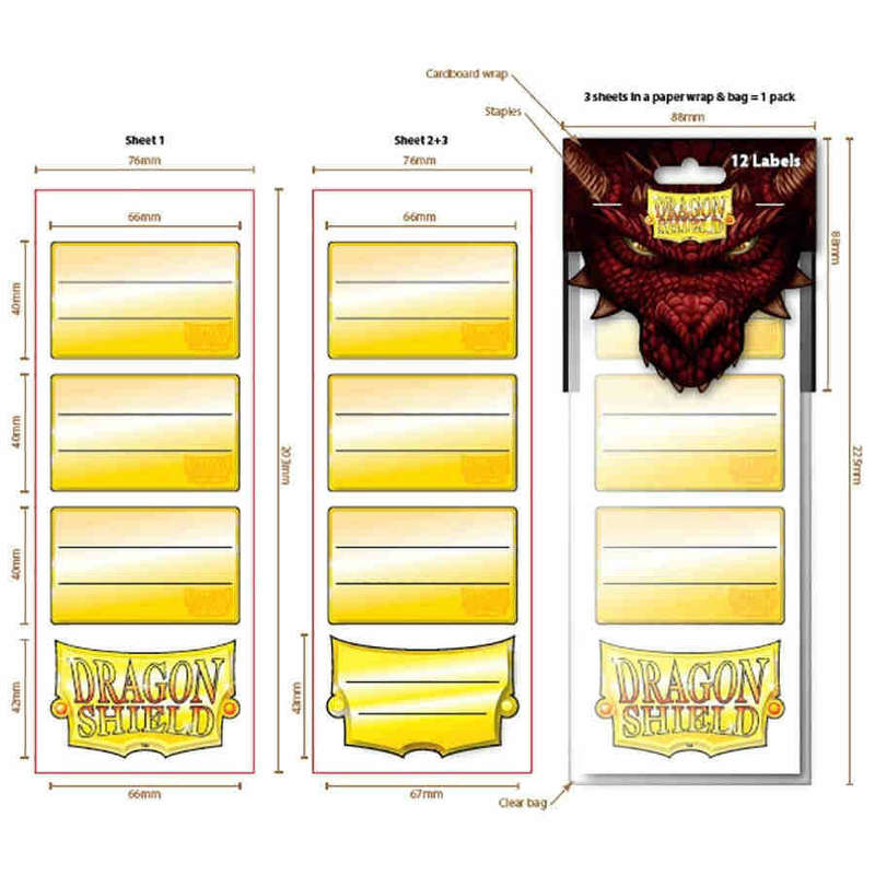 Dragon Shield Label Pack (12 Labels)