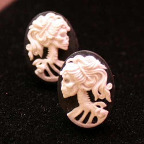 Madame Squelette "Lady Skeleton" Studs - Classic Black