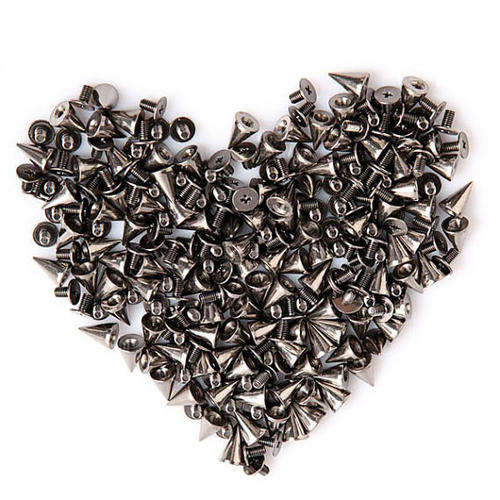 Black 10mm Screw-back Spikes - 10 Pack