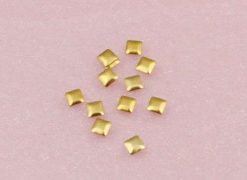 Nail Art - 3mm Square - Gold (100 pieces)