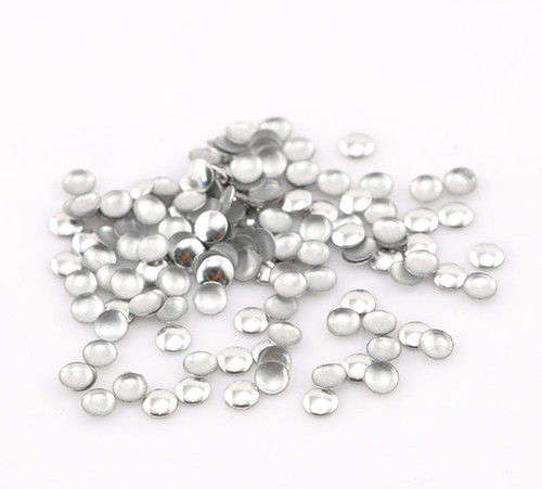Nail Art - 3mm Circle - Silver (100 pieces)