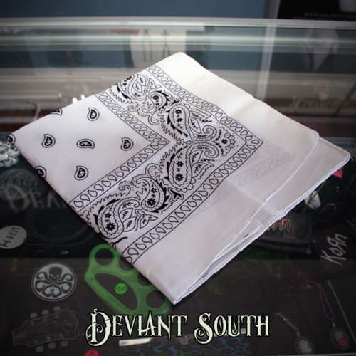White Paisley Bandana