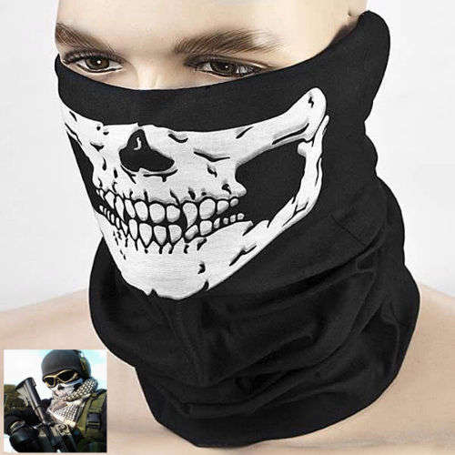 Half Face Skeleton Tube Scarf