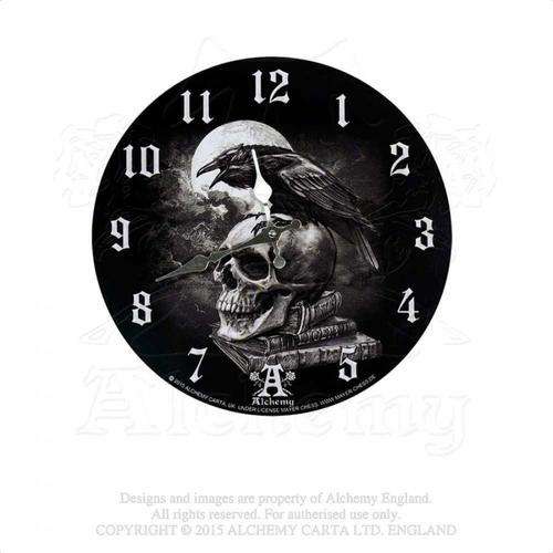 New! Alchemy Gothic Poe's Raven Clock