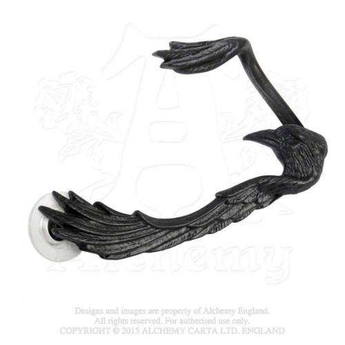 Alchemy Gothic E355 Raven Ear-wing Stud Ear-wrap (left)