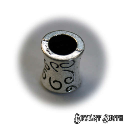 Beard / Dreadlock / Braid Single Alloy Bead - 6,8mm Twirl -- Sold Individually