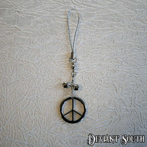 Peace Sign Cell Charm