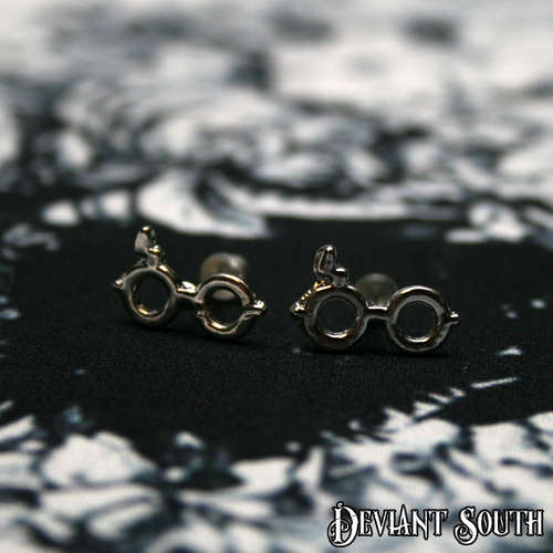 Harry Potter Silver Glasses Stud Earrings