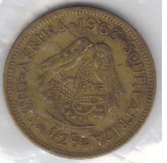 South Africa 1/2 cent 1963