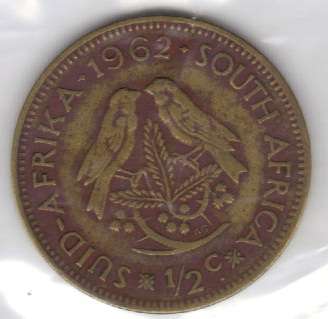 South Africa 1/2 cent 1962