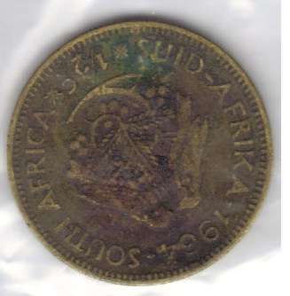South Africa 1/2 cent 1964