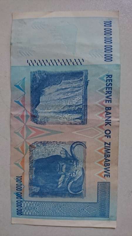 100 Trillion Dollars Zimbabwe