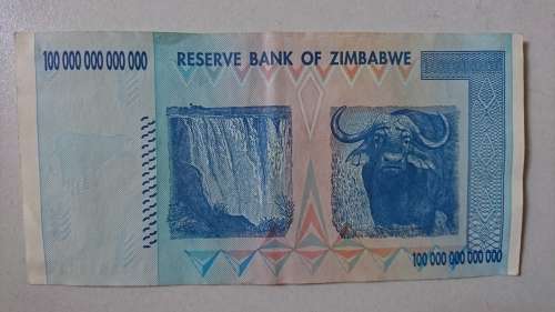 100 Trillion Dollars Zimbabwe
