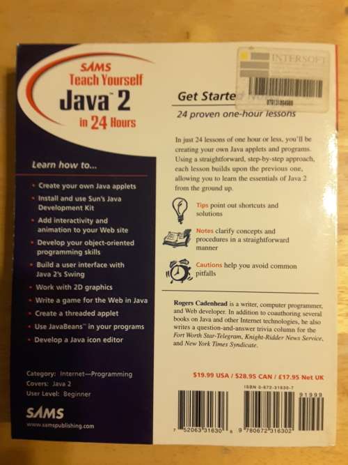 Teach Yourself Java 2 in 24 Hours - Rogers Cadenhead