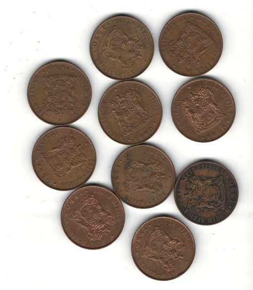 10 x 1990 2 Cents