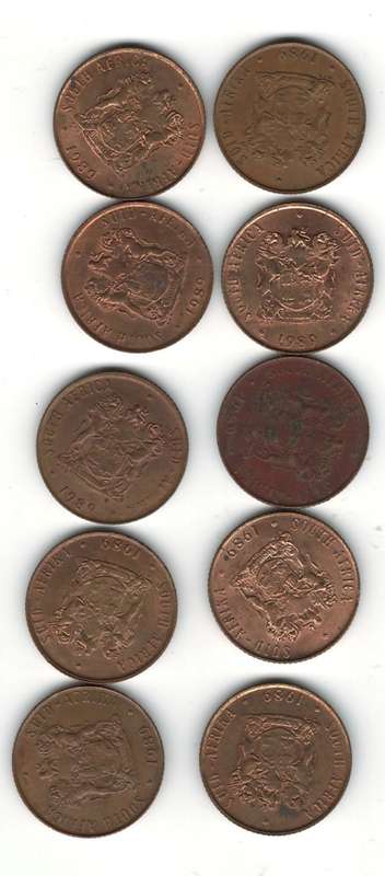 10 x 1989 2 Cents