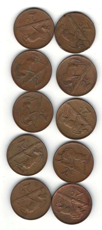 10 x 1988 2 Cents
