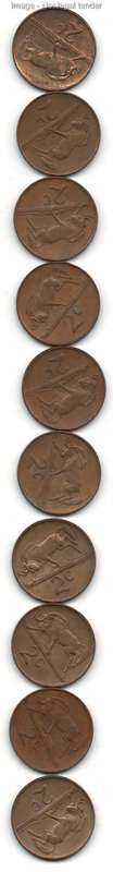 10 x 1989 2 Cents