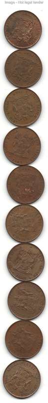 10 x 1989 2 Cents